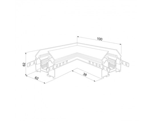 Коннектор угловой для шинопровода Elektrostandard Slim Magnetic 85124/00 a062151