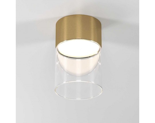 Потолочный светодиодный светильник Elektrostandard Lumen 25047/LED 10W 4000К латунь/прозрачный a064707