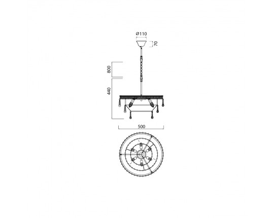 Подвесная люстра Vele Luce Augostina VL3253P06 Подвесная люстра Vele Luce Augostina VL3253P06