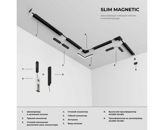Коннектор прямой Elektrostandard Slim Magnetic 85096/00 a057211