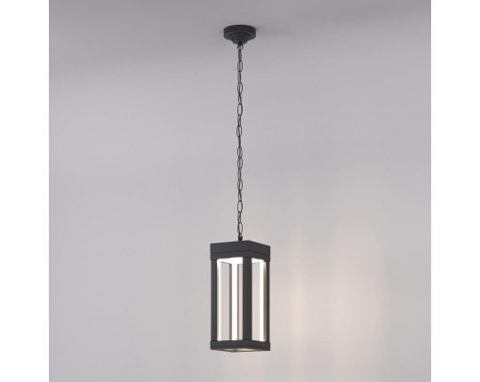 Уличный подвесной светодиодный светильник Elektrostandard Frame 1528 Techno Led серый a051858