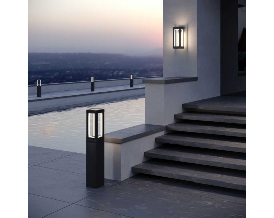 Уличный настенный светодиодный светильник Elektrostandard Frame 1527 Techno Led черный a051855