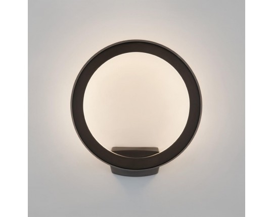 Уличный настенный светодиодный светильник Elektrostandard Ring 1710 Techno Led черный a054933