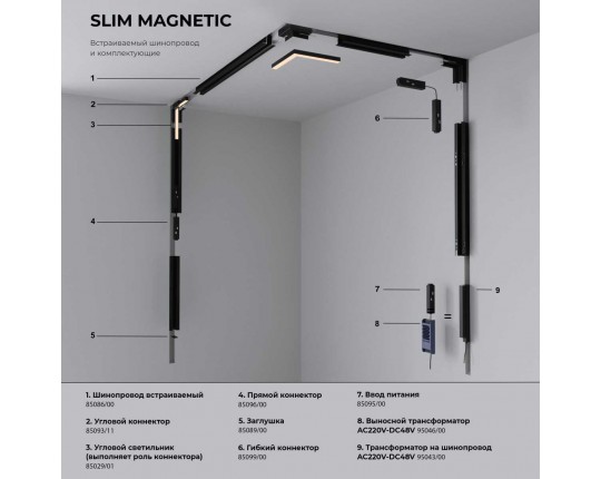 Трековый светодиодный светильник Elektrostandard Slim Magnetic 85012/01 a067379 Трековый светодиодный светильник Elektrostandard Slim Magnetic 85012/01 a067379