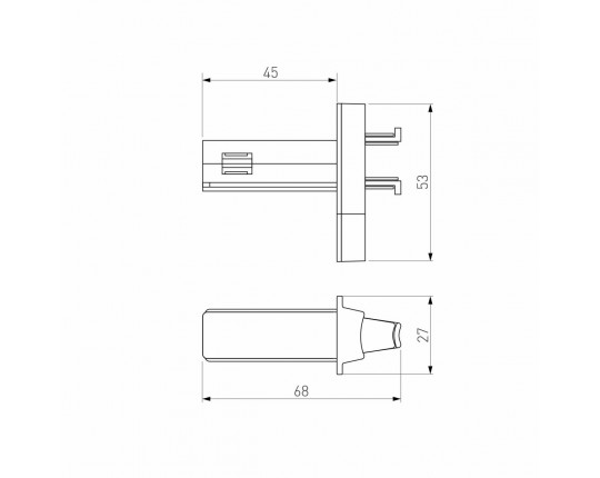 Соединитель для круглого шарнирного коннектора Elektrostandard Slim Magnetic 85011/00 черный a063967