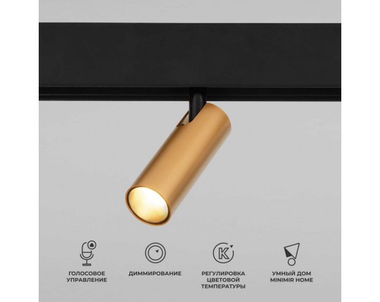 Трековый светодиодный светильник Elektrostandard (Умный дом) Slim Magnetic Dim Cubo 85070/01 латунь a063529