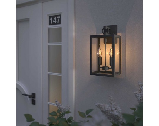 Уличный настенный светильник Elektrostandard Candle 35150/D черный a058260