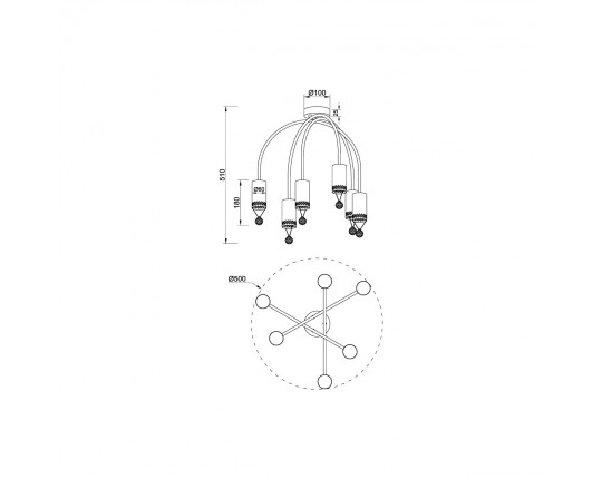 Потолочная люстра Vele Luce Pioggia VL4283L06