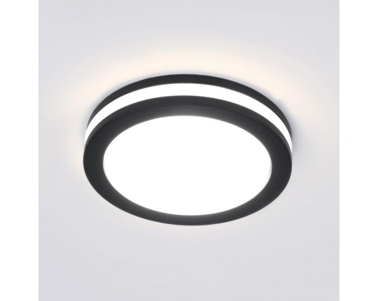 Встраиваемый светодиодный светильник Elektrostandard Aster DSKR80 5W 3300K черный a063989