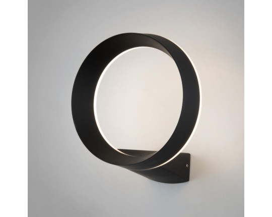 Уличный настенный светодиодный светильник Elektrostandard Ring 1710 Techno Led черный a054933