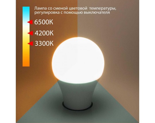 Лампа светодиодная Elektrostandard E27 13W 3300/4200/6500K матовая a053389