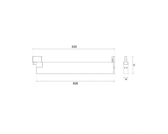 Трековый светодиодный светильник Elektrostandard X-Line черный матовый 28W 4200K LTB55 a052446