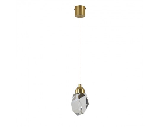 Подвесной светодиодный светильник Indigo Crystal 12053/1P Brass V000132L