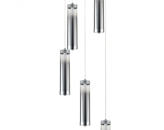 Подвесная светодиодная люстра Indigo Rilucente 11061/5P Chrome V000147L