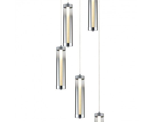 Подвесная светодиодная люстра Indigo Rilucente 11061/5P Chrome V000147L