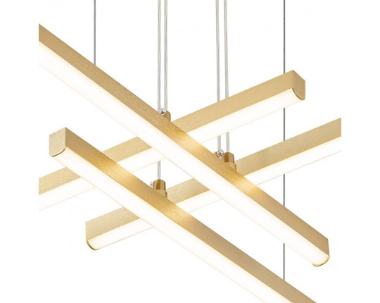 Подвесной светодиодный светильник Indigo Paralleli 14017/4P Gold V000086L