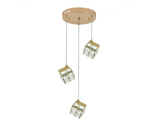 Подвесная светодиодная люстра Indigo Radioso 12048/3P Gold V000134L