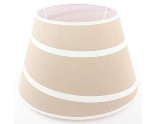 Абажур А21116 ( Косая лента) Поплин какао. Ø 32.5 см