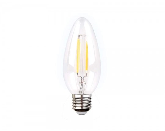 Филаментная светодиодная лампа Filament LED C37-F 6W E27 4200K (60W)