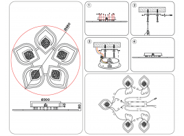  Потолочный светодиодный светильник с пультом FA4292/5 WH белый 120W 3000K+6400K/4200K/6400K+3000K D680*80 (ПДУ ИК)