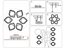  Потолочный светодиодный светильник с пультом FA4503/6 WH белый 90W 3000K+BL/4200K+PU/3000K+6400K D560*75 (ПДУ ИК)