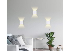  Настенный светодиодный светильник FW137 WH/S белый/песок LED 3000K 10W 100*100*100