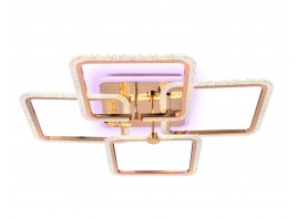  Потолочный светодиодный светильник с пультом FA538/4 GD золото 148W 660*660*130 (ПДУ РАДИО 2.4G)