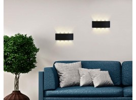  Настенный светодиодный светильник с высокой степенью влагозащиты FW144 BK/S черный/песок LED 3000K 14W 220*80*45