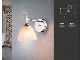  Настенный светильник TR3045 CH/FR хром/белый матовый E27 max 40W 215*135*225