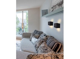  Настенный светодиодный светильник FW138 BK/S черный/песок LED 3000K 10W 100*100*100