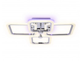  Потолочный светодиодный светильник с пультом FA534/2+2 CH хром 105W 580*420*130 (ПДУ РАДИО 2.4G)