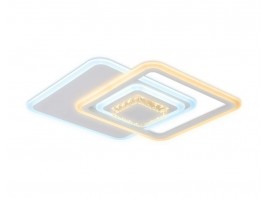  Потолочный светодиодный светильник с хрусталем FA261 WH белый 112W 540*540*80 (ПДУ РАДИО 2.4)