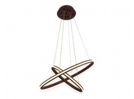  Подвесной светодиодный светильник с пультом FL406 CF кофе 84W D600*1100 (ПДУ РАДИО 2.4)