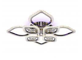  Потолочный светодиодный светильник с пультом FA283/4+4 CH хром 147W 750*750*120 (ПДУ РАДИО 2.4G)