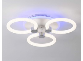  Светодиодный потолочный светильник с подсветкой FA3838/3 WH белый 42W 3000K-6400K+RGB D458*80 (ПДУ РАДИО 2.4G)