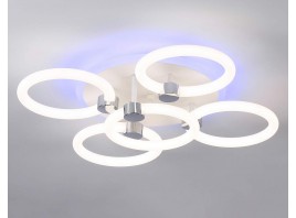  Светодиодный потолочный светильник с подсветкой FA3841/4+1 WH белый 70W 3000K-6400K+RGB D538*115 (ПДУ РАДИО 2.4G)