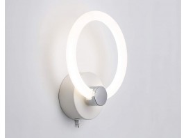  Светодиодный настенный светильник с выключателем на корпусе FA3849 WH белый 14W 3000K-6400K 229*188*100