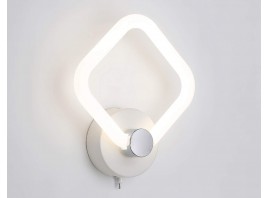  Светодиодный настенный светильник с выключателем на корпусе FA3871 WH белый 14W 3000K-6400K 250*209*100