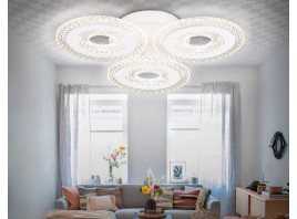  Потолочный светодиодный светильник с пультом FA4001/3 WH белый 70W 3000K+6400K/4200K/6400K+3000K D480*85 (ПДУ ИК)