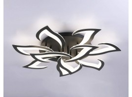  Потолочный светодиодный светильник с пультом FA4474/7+3 BK черный 112W 3000+6400K/4200K/6400+3000K D850*120 (ПДУ ИК)