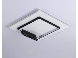  Потолочный светодиодный светильник FL51455/1+1 WH/BK белый/черный 72W 3000K-6400K+4200K 500*500*80 (ПДУ РАДИО 2.4G)