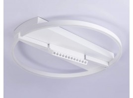  Потолочный светодиодный светильник FL51459/1+1 WH белый 72W 3000K-6400K+4200K D600*110 (ПДУ РАДИО 2.4G)