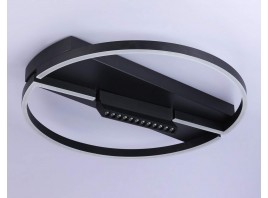  Потолочный светодиодный светильник FL51460/1+1 BK черный  72W 3000K-6400K+4200K D600*110 (ПДУ РАДИО 2.4G)