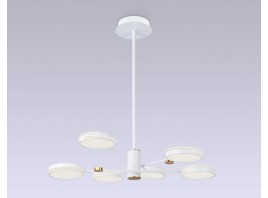  Подвесной светодиодный светильник FL51635/6 WH/GD белый/золото 3000K/4200K/6400K 50W D800*780 (Без ПДУ)