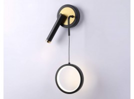  Настенный светодиодный светильник FL51652/1+1 BK/GD черный/золото 10W 4200K 500*227*90