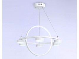  Подвесной светодиодный светильник с пультом FL51772/2+6 WH белый 3000K/4200K/6400K 58W D600/380*1200 (ПДУ ИК)