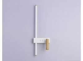  Настенный светодиодный светильник с выключателем на корпусе FL5207/2 SWH/GD белый песок/золото LED 4200K 7W+5W 500*160*111.5