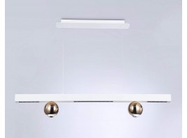  Подвесной светодиодный светильник FL5955 WH/GD белый/золото 4200K 18W 1000*70*1200 (Без ПДУ)