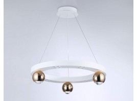  Подвесной светодиодный светильник FL5959 WH/GD белый/золото 4200K 32W D600*1200 (Без ПДУ)