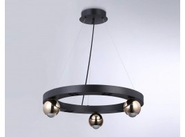  Подвесной светодиодный светильник FL5961 BK/GD черный/золото 4200K 32W  D600*1200 (Без ПДУ)